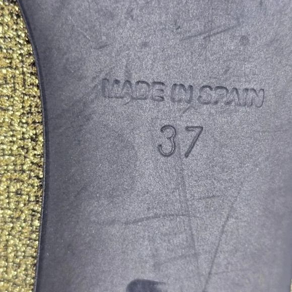 Free People Women's Spectrum Sparkle Sock Boot in Gold Block Heel Size 37/ 6.5 - Picture 12 of 13